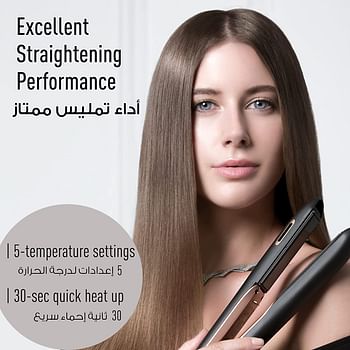 Panasonic Eh-Hs99 Nanoe Hair Straightener For Improved Shine & Minimized Damage Black