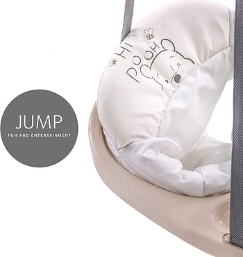 Disney Jump Baby Jumper Door Bouncer from 6 Months to 12 kg, Height Adjustable, Pressure Fit, No Drilling, Pooh Cuddles Multicolor