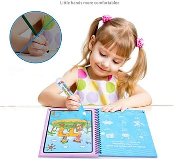 Mumoo Bear Cartoon Water Coloring Magic Book With Water Pen For Toddlers And Kids /MultiColor/One Size