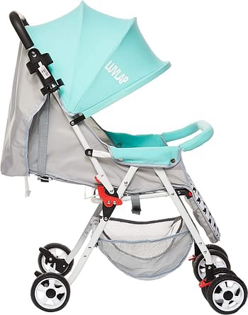 Luvlap Stroller/Pram, Extra Large Seating Space, Easy Fold, for Newborn Baby/Kids, 0-3 Years (green)