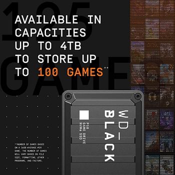 Wd_Black 500GB P50 Game Drive Portable External SSD-WDBA3S5000ABK-WESN