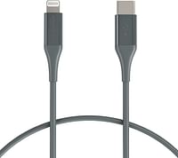 Basics USB-C to Lightning Cable Cord, MFi Certified Charger for Apple iPhone 13/12/11, iPad, 10,000 Bend Lifespan - Midnight Green, 1-Ft Green