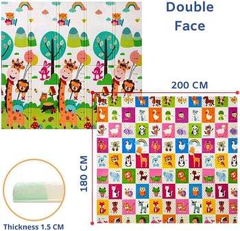 Mumfactory play mat | floor mat | baby play mat | playmat | Extra Thickness (Garden/Animals)