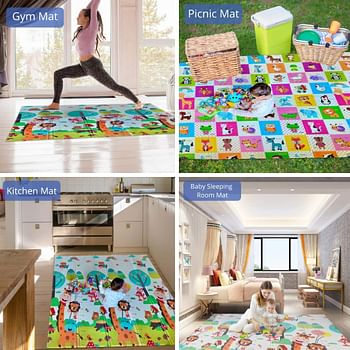 Mumfactory play mat | floor mat | baby play mat | playmat | Extra Thickness (Garden/Animals)