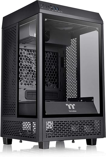 Thermaltake Tower 100 Black Edition Tempered Glass Type-C (Usb 3.1 Gen 2) Mini Tower Computer Chassis Supports Mini-Itx Ca-1R3-00S1Wn-00