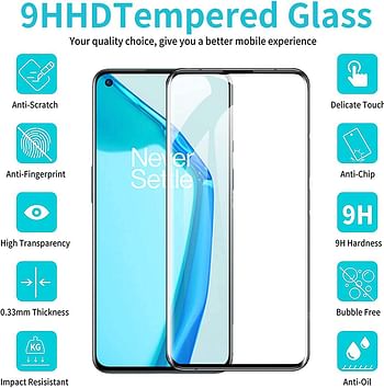 Compatible With Oneplus 9 Screen Protector Include 2 Pack Tempered Glass Screen Protector,9H Hardness,Anti-Fingerprint,Anti-Scratch For Oneplus 9(Oneplus 9)
