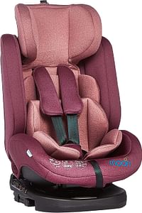 MOON Rover Baby/Infant Travel Car Seat |Group 0-1-2-3|(0-12 Years) 360° Rotating Car Seat, Multi-Stage, Reclining, Isofix |Rearward Facing(0M - 12M)|Forward Facing (9M-12 Yrs)- Pink