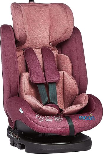 MOON Rover Baby/Infant Travel Car Seat |Group 0-1-2-3|(0-12 Years) 360° Rotating Car Seat, Multi-Stage, Reclining, Isofix |Rearward Facing(0M - 12M)|Forward Facing (9M-12 Yrs)- Blue