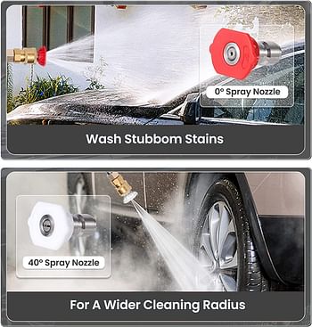 Portable High Pressure Washer Gun, Handheld Cordless Pressure Washer with 6-in-1 Adjustable Nozzle & Foam Generator Nozzle Water Pump, Electric Pressure Washer for Car Home Garden