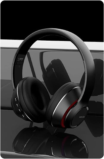 Sky-Touch Wireless Headphones Noise Cancelling Bluetooth 5.0 Over-Ear Headphone Pure Sound For Mobile Phones Tablets Laptops Black Universal