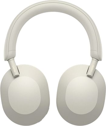 Sony WH 1000XM5 Noise Cancelling Wireless Headphones 30 hours battery life Over ear style Optimised for Alexa and the Google Assistant with built in mic for phone calls, Silver