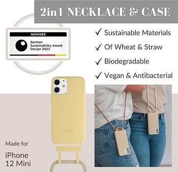 Woodcessories Necklace Bio AM iPhone 12 Mini Citrus Yellow