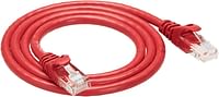 Snagless RJ45 Cat-6 Ethernet Patch Internet Cable - 3-Foot, Red, 5-Pack