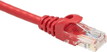 Snagless RJ45 Cat-6 Ethernet Patch Internet Cable - 3-Foot, Red, 5-Pack