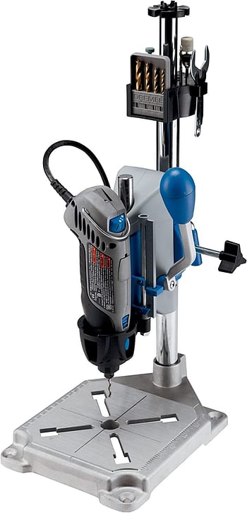 Dremel Drill Press Rotary Tool Workstation Stand With Wrench- 220-01- Mini Portable Drill Press- Tool Holder- 2 Inch Drill Depth- Ideal For Drilling Perpendicular And Angled Holes- Table Top Drill