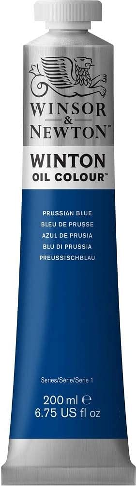 Winsor & Newton Winton Oil Color, 200ml (6.75-Oz), Prussian Blue