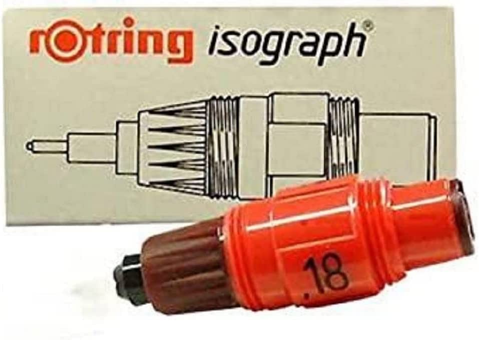 Rotring Isograph Technical Drawing Pen, Replacement Nibs.18 mm Replacement Nibs standard packaging/0.18 mm