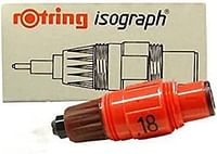 Rotring Isograph Technical Drawing Pen, Replacement Nibs.18 mm Replacement Nibs standard packaging/0.18 mm