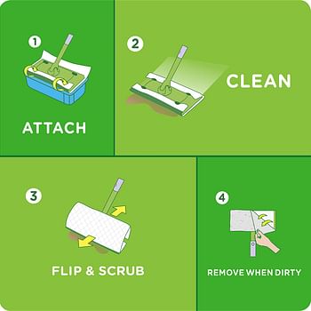 Swiffer Sweeper Wet Mopping Pad Refills For Floor Mop With Febreze Lavender Vanilla & Comfort Scent 12 Count, Green White, 15845