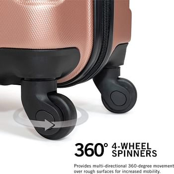 Kenneth Cole Reaction Out Of Bounds Wheel Upright Carry-on Luggage Rose Gold/24-Inch Checked