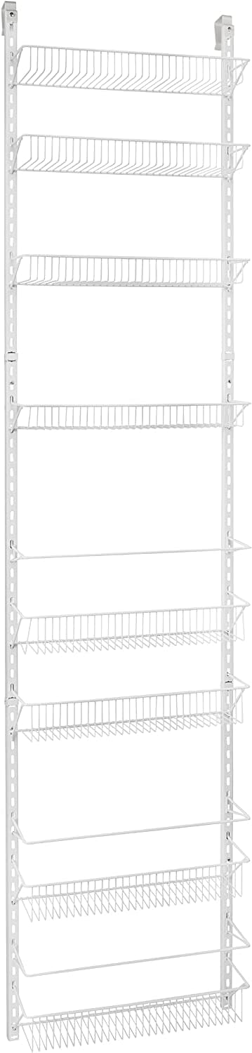 ClosetMaid 1233 Adjustable 8-Tier Wall and Door Rack, 77-Inch Height X 18-Inch Wide,white