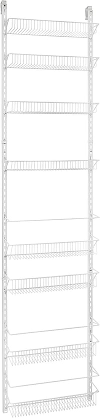 ClosetMaid 1233 Adjustable 8-Tier Wall and Door Rack, 77-Inch Height X 18-Inch Wide,white