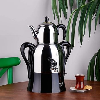 Korkmaz Caykolik Samovar A341-04 /One Size - Black And Silver