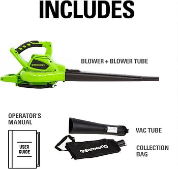 Greenworks Variable Speed Cordless Leaf /Blower-Vac/Blower Vacuum (Tool Only)