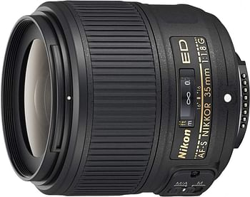 Nikon Af-S Nikkor 35 mm F/1.8G Ed Fx Lens, Black