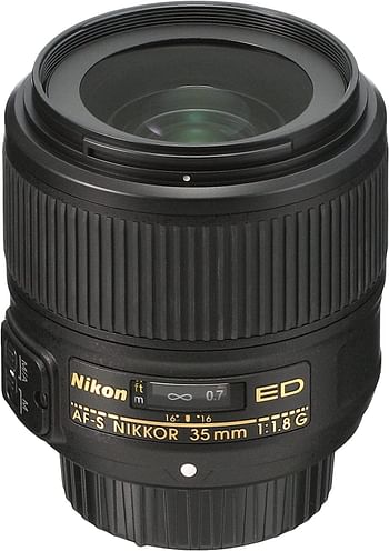 Nikon Af-S Nikkor 35 mm F/1.8G Ed Fx Lens, Black