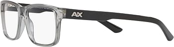 AX Armani Exchange Men's Ax3016 Square Prescription Eyewear Frames Transparent Smoke-Demo Lens/53 Millimeters