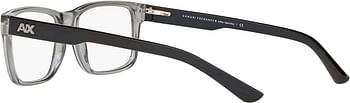 AX Armani Exchange Men's Ax3016 Square Prescription Eyewear Frames Transparent Smoke-Demo Lens/53 Millimeters