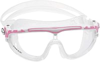 Cressi Skylight Swim Goggles - 180 Degrees View Anti Fog Clear-White-Pink