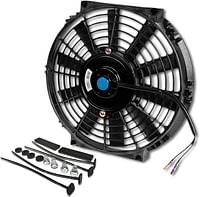 DNA Motoring 10" High Performace Electric Cooling Slim Radiator Fan w/Mounting Kit (Black)
