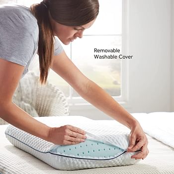 Weekender Ventilated Gel Memory Foam Pillow - Washable Cover - King Size