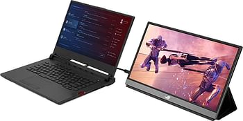 ASUS ROG Strix XG17AHP 17.3 Inch Portable Monitor, 1080P Full HD, IPS, 240Hz Supports 144Hz, Adaptive Sync, Eye Care, Micro HDMI USB C, ROG Carrying Tripod, 3 Hours Battery Life, Black