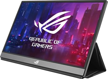 ASUS ROG Strix XG17AHP 17.3 Inch Portable Monitor, 1080P Full HD, IPS, 240Hz Supports 144Hz, Adaptive Sync, Eye Care, Micro HDMI USB C, ROG Carrying Tripod, 3 Hours Battery Life, Black