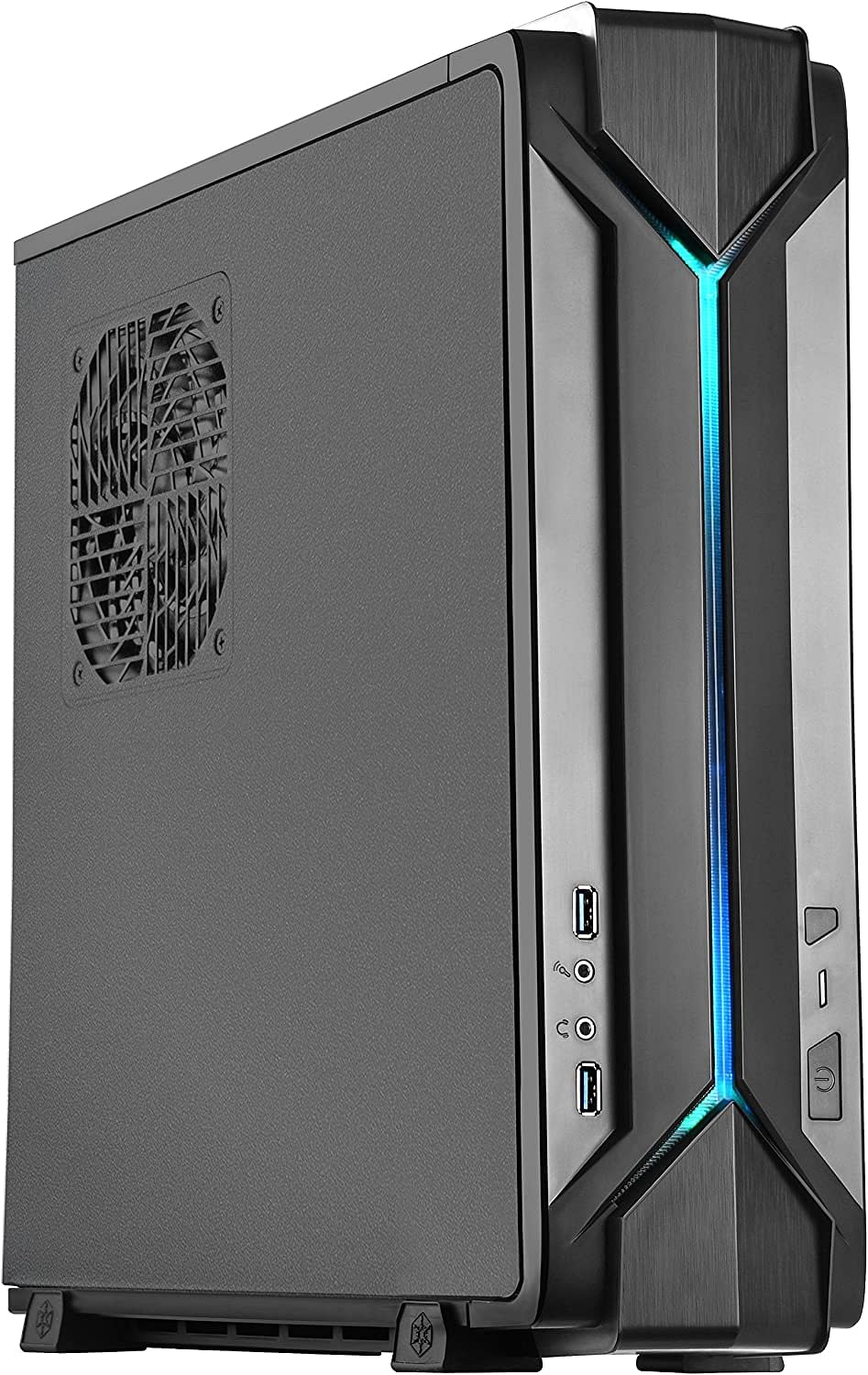 SilverStone Technology Gaming Slim Computer Case for Mini-Itx with Integrated RGB Lighting Cases (SST-RVZ03B) 300 watts