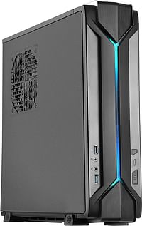 SilverStone Technology Gaming Slim Computer Case for Mini-Itx with Integrated RGB Lighting Cases (SST-RVZ03B) 300 watts