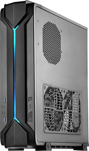 SilverStone Technology Gaming Slim Computer Case for Mini-Itx with Integrated RGB Lighting Cases (SST-RVZ03B) 300 watts