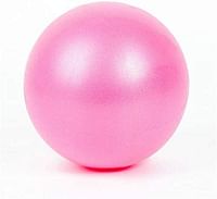UBOYLI Mini Yoga Pilates Anti Burst and Slip Resistant Ball with Inflatable Straw (Pink, 10in)