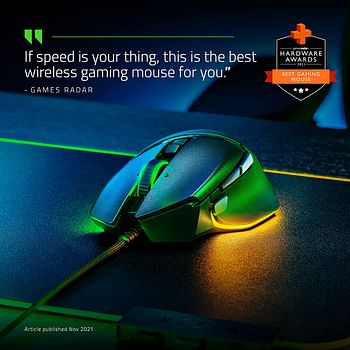 Razer Basilisk V3 Customizable Ergonomic Gaming Mouse: Fastest Gaming Mouse Switch - Chroma RGB Lighting - 26K DPI Optical Sensor - 11 Programmable Buttons - HyperScroll Tilt Wheel - Classic Black