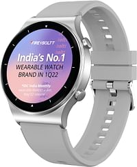 Fire-Boltt 360 Pro Bluetooth Calling 360*360 PRO Display Smart Watch with Rolling UI & Dual Button Technology, Spo2, Heart Rate & Temperature Monitoring with Local Music and TWS Pairing - Silver