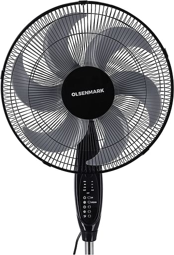 Olsenmark Classic Stand Fan 16-Inch Height - Black