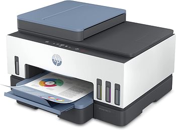 HP Smart Tank 795 All-in-One Printer wireless Print Scan Copy Fax Auto Duplex Printing Auto Document Feeder Print up to 18000 black or 8000 color pages [28B96A] - White/Blue