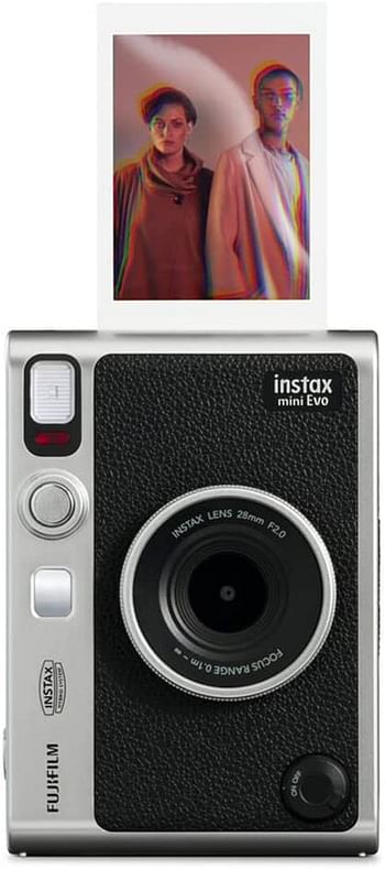 Fujifilm Instax Mini Evo Hybrid Instant Camera Bluetooth Connectivity Black