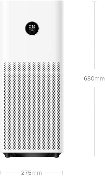 Xiaomi Smart Air Purifier 4 Pro App/Voice Control ,Suitable For Large Room Smart Air Cleaner , 500 M3/H Pm Cadr, Oled Touch Screen Display - Mi Home App Works With Alexa - White