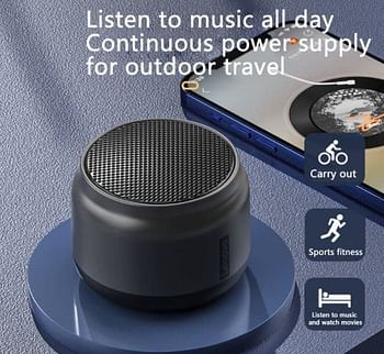 Lenovo ThinkplUS K3 Speaker, Bluetooth5.0 Spearker/Outdoor Loudspeaker with 1200 mAh Battery Capacity, Black Color