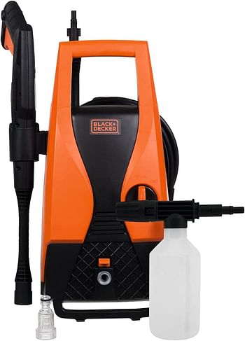 BLACK+DECKER 5-in-1 Cordless Electric Pressure Washer POWERCONNECT Series 18 V 24 Bar 2 Ah Li-Ion Battery 1 A Charger Orange/Black BCPC18D1-GB