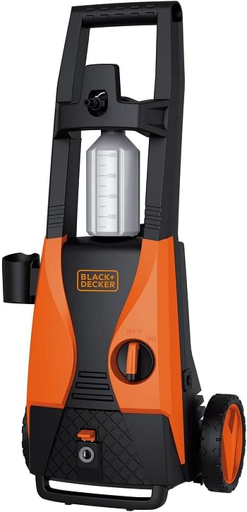 BLACK+DECKER 5-in-1 Cordless Electric Pressure Washer POWERCONNECT Series 18 V 24 Bar 2 Ah Li-Ion Battery 1 A Charger Orange/Black BCPC18D1-GB